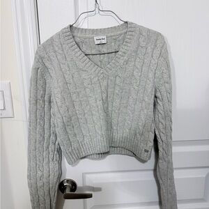 Sunday Best Light Gray V-Neck Sweater